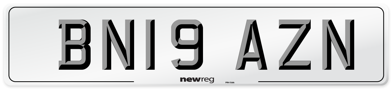 BN19 AZN Number Plate from New Reg